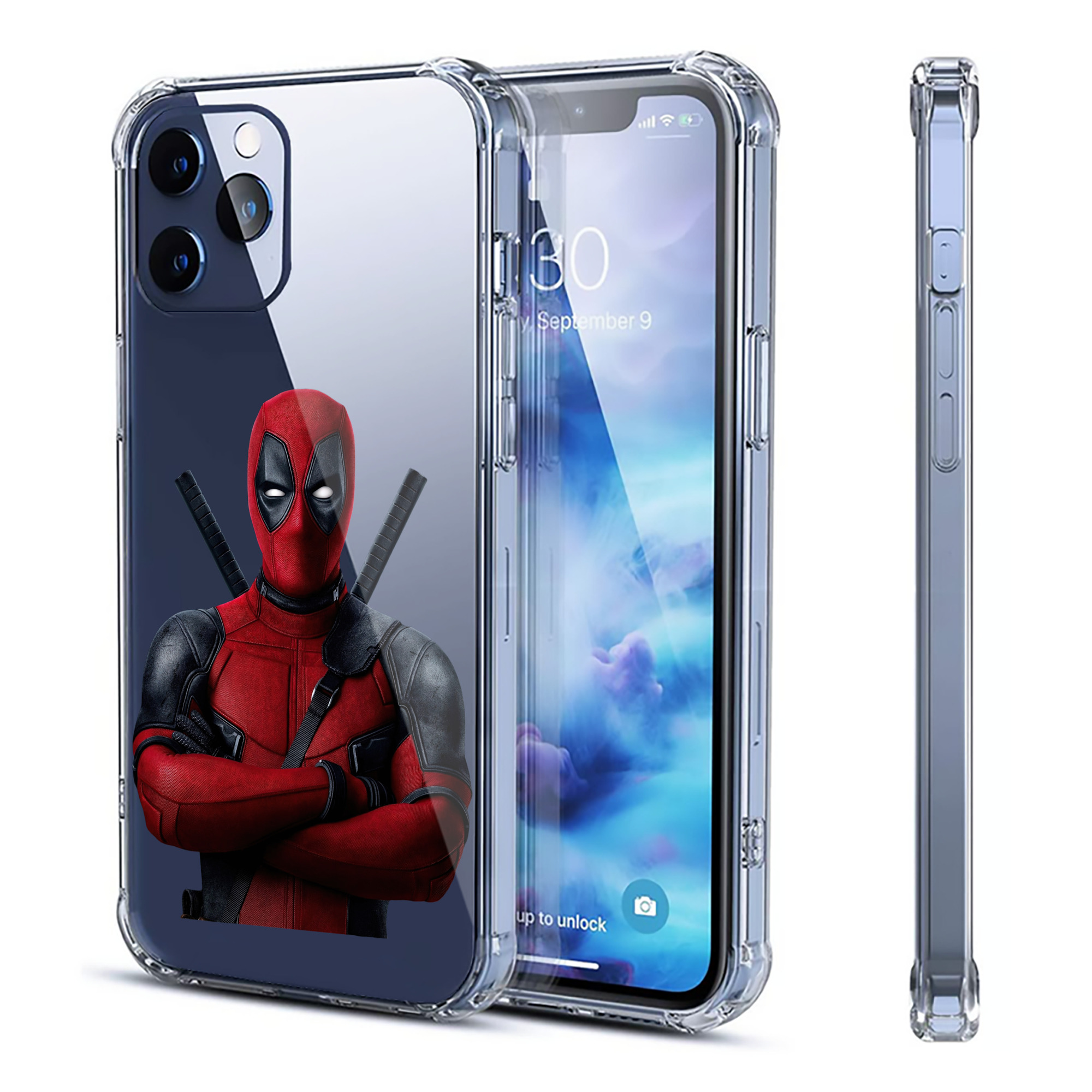 （画像用） Deadpool デッドプール 【iPhone 12シリーズ対応】透明スマホケース（クリアソフトケース）
